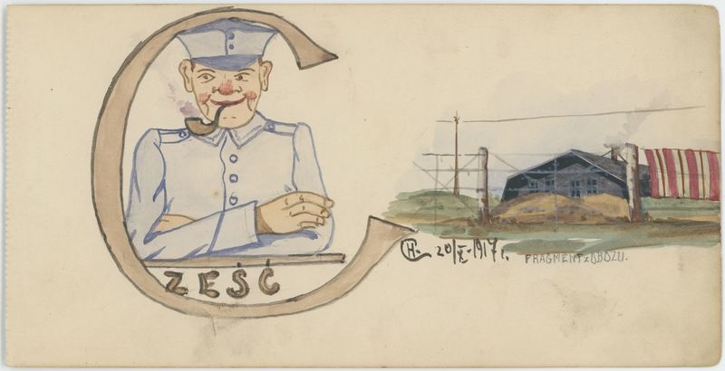 Album rysunkowy z obozu jenieckiego w Szczypiornie