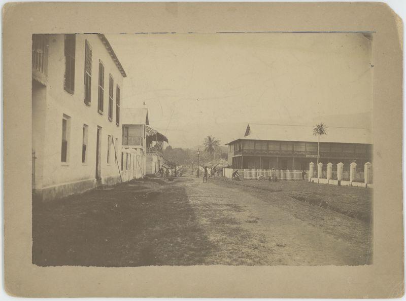 Widok na osadę na wyspie Fernando Poo