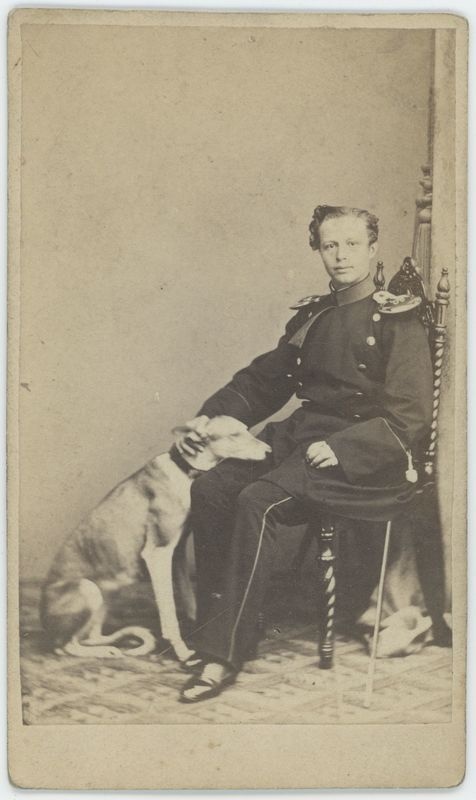 Portret mężczyzny z psem