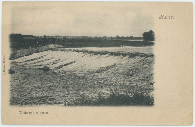 Wodospad w parku, Kalisz