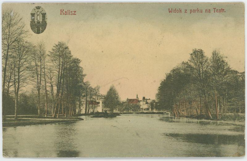 Widok z parku na Teatr, Kalisz