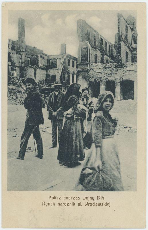Rynek narożnik ul. Wrocławskiej, Kalisz podczas wojny 1914