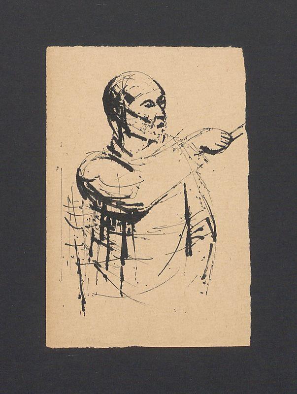 Ilustracja do inscenizacji Bertolda Brechta (?)