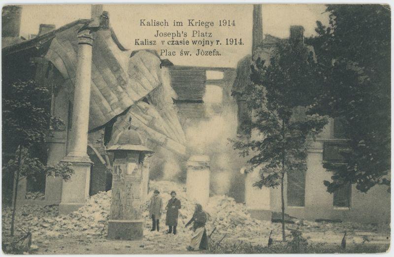 Kalisch im Kriege 1914 Joseph's Platz, Kalisz w czasie wojny r. 1914, Plac św. Józefa