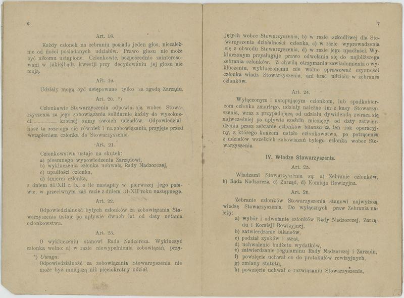 Statut Stowarzyszenia Budowlanego w Kaliszu