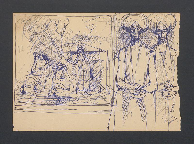 Szkice postaci męskich i kobiecych