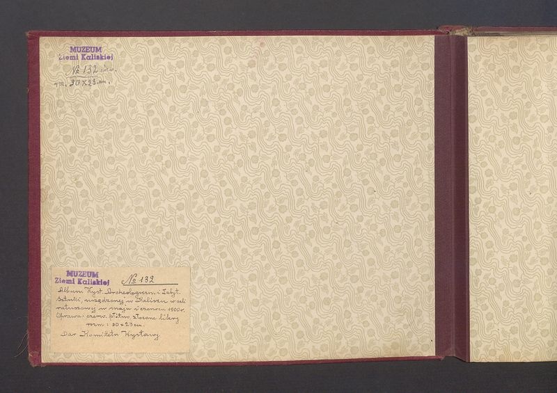 Album Wystawy Archeologicznej i zabytków sztuki urządzonej w Kaliszu w sali Ratuszowej w maju i czerwcu 1900 roku.