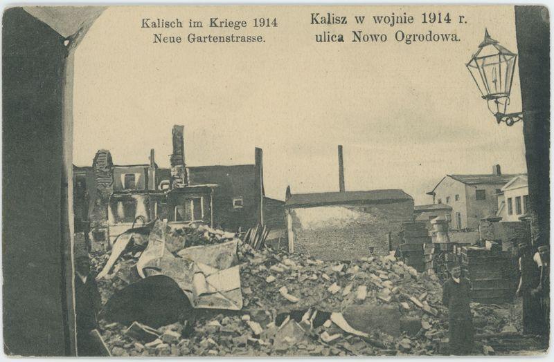 Neue Gartenstrasse, Kalisch im Kriege 1914, ulica Nowo Ogrodowa, Kalisz w wojnie 1914r. 