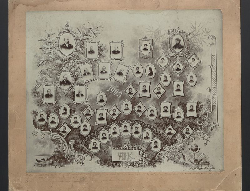 Tableau VII klasy Szkoły Żeńskiej w Kaliszu z 1903 r. 