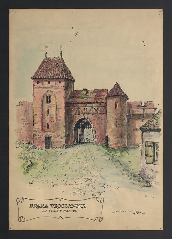 Brama Wrocławska w Kaliszu od strony miasta (próba rekonstrukcji)