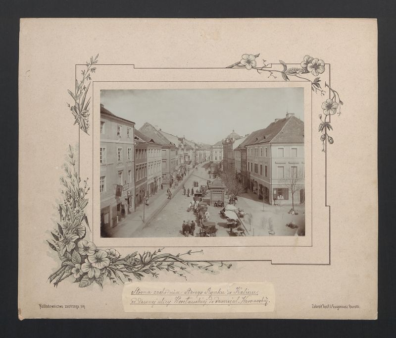 Strona zachodnia Starego Rynku w Kaliszu, od dawnej ulicy Wrocławskiej do dawnej ul. Warszawskiej 