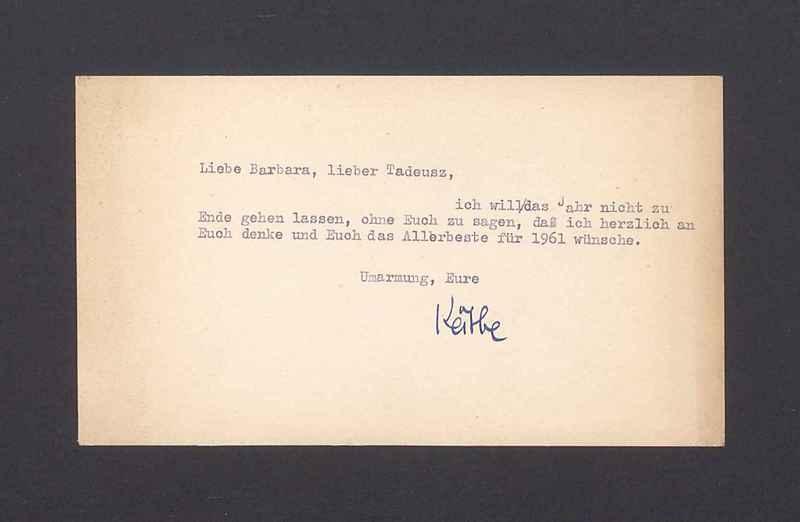 Liebe Barbara, Lieber Tadeusz