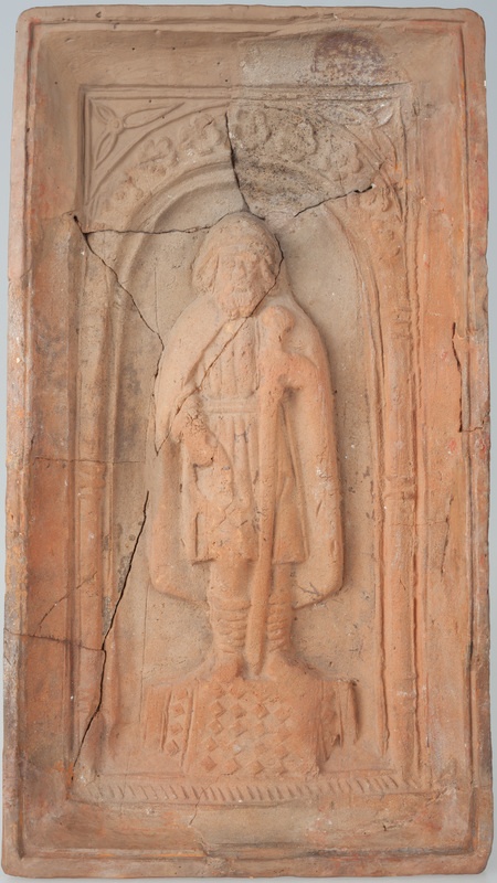 Kafel z wyobrażeniem pielgrzyma