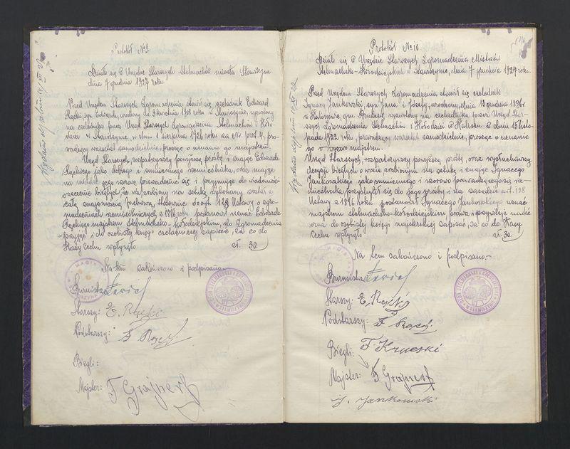 Księga wyzwolin mistrzów i czeladników cechu Stelmachowskiego w Stawiszynie