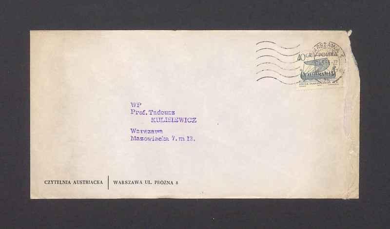 Koperta, nad. Czytelnia Austriacka