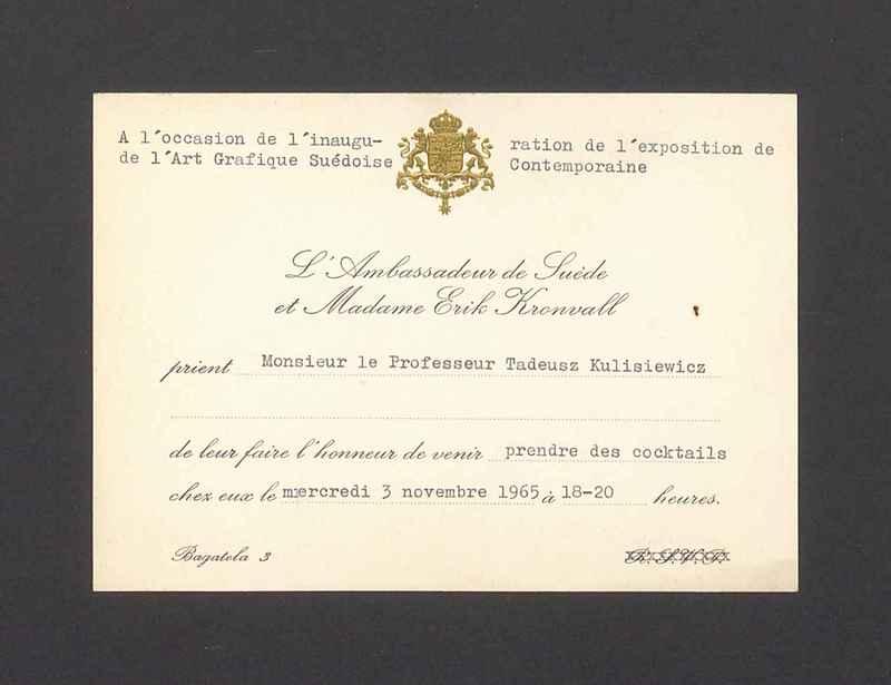 L'Ambassadeur de Suede et Madame Erik Kronvall