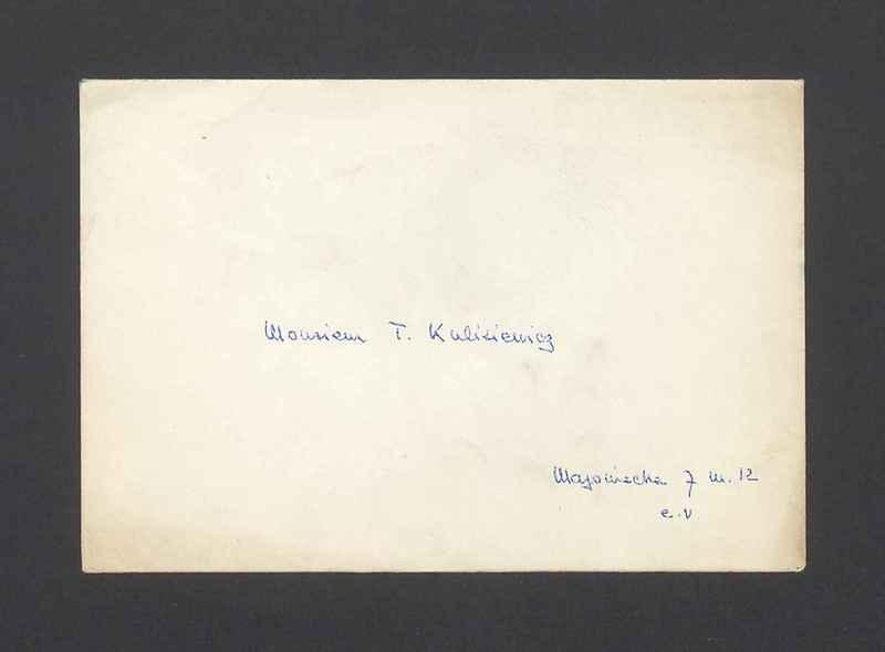 Koperta, adr. Monsieur Tadeusz Kulisiewicz