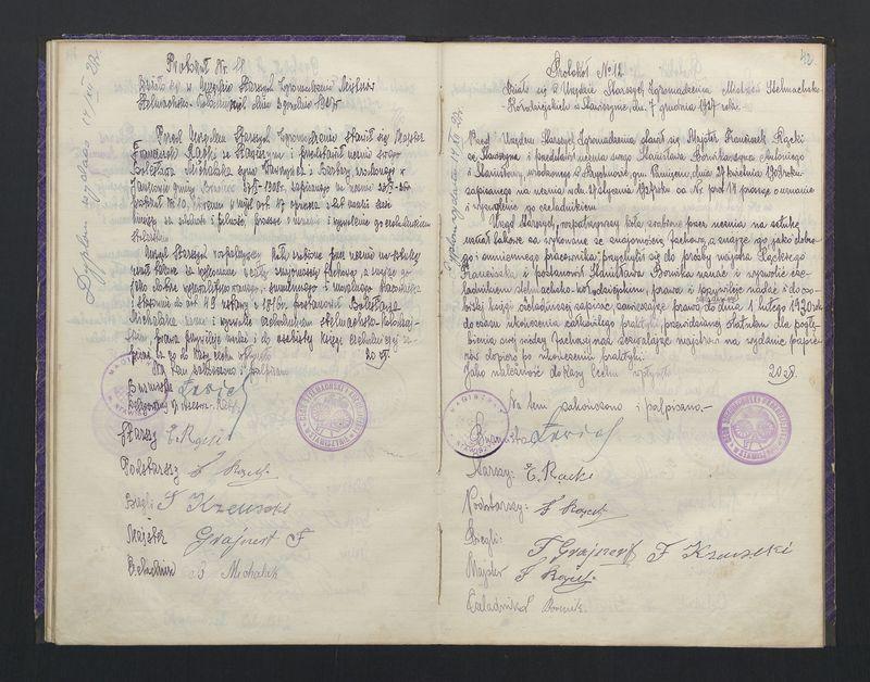 Księga wyzwolin mistrzów i czeladników cechu Stelmachowskiego w Stawiszynie