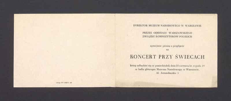 Zaproszenie na "Koncert przy świecach"