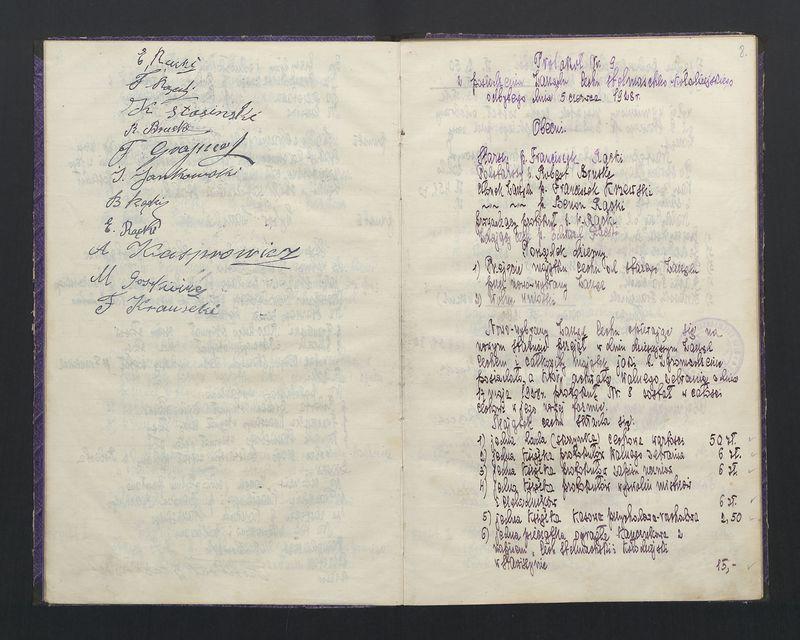 Księga protokołów ogólnego zebrania Cechu Stelmachowskiego w Stawiszynie