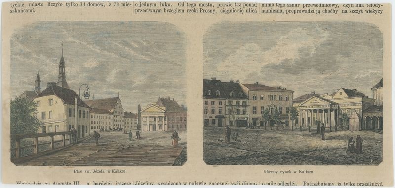 Plac św. Józefa i główny rynek w Kaliszu