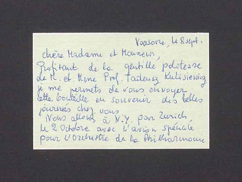 Chere Madame et Monsieur