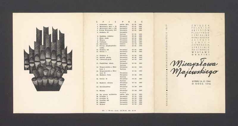 Zaproszenie na otwarcie wystawy grafiki Mieczysława Majewskiego