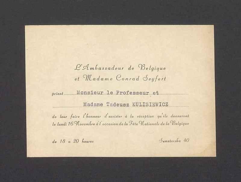 L'Ambassadeur de Belgique et Madame Conrad Seyfert