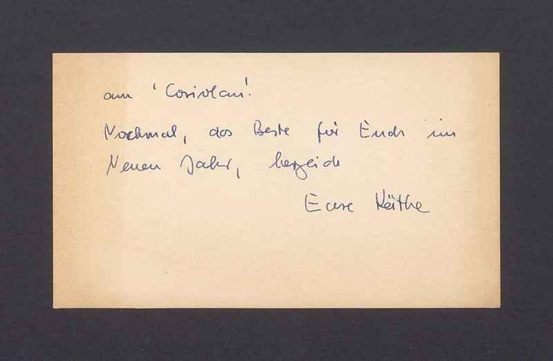 Liebe Barbara, Lieber Tadeusz