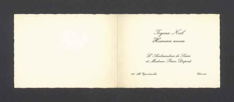 L'Ambassadeur de Suisse et Madame Pierre Dupont [...]