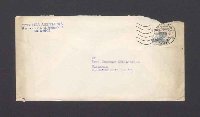 Koperta, nad. Czytelnia Austriacka
