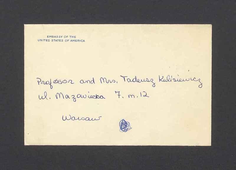 Koperta, nad. Embassy of the United States of America