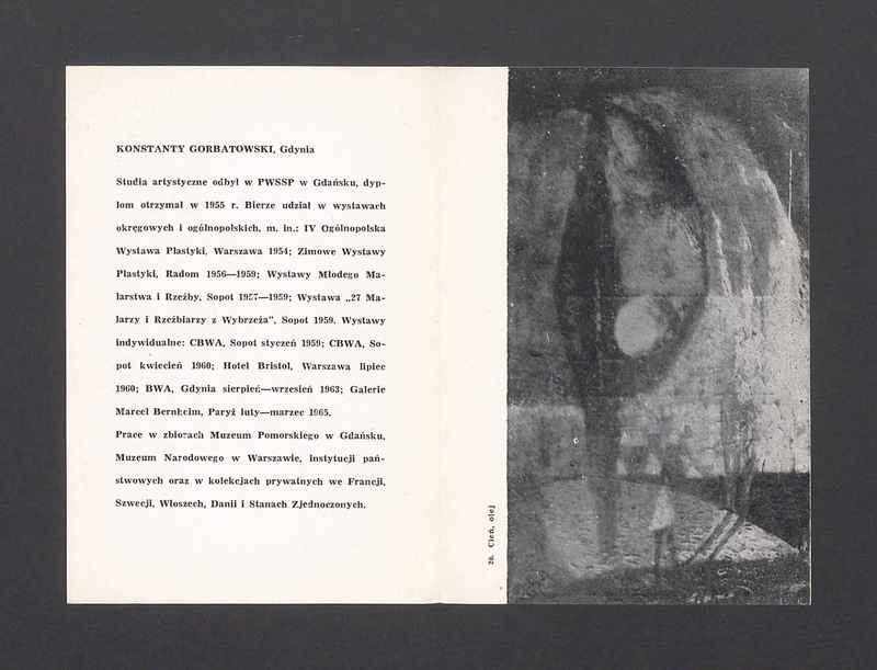 Zaproszenie na wernisaż wystawy malarstwa Konstantego Gorbatowskiego