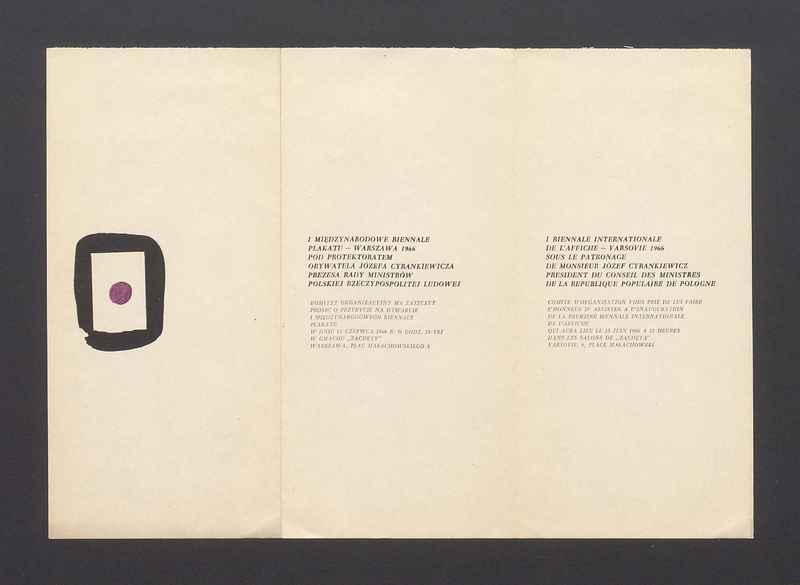 I Międzynarodowe Biennale Plakatu - Warszawa 1966