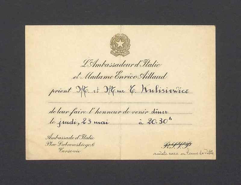 L'Ambassadeur d'Italie et Madame Enrico Aillaud [...]