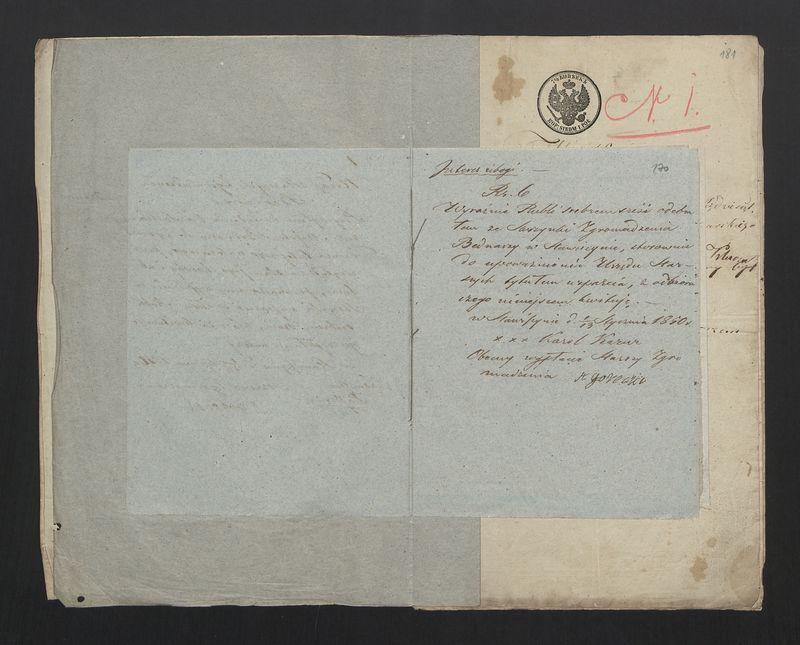 Dowody usprawiedliwiające wydatki przy Zgromadzeniu Bednarzy w mieście Stawiszynie przez rok 1857/60