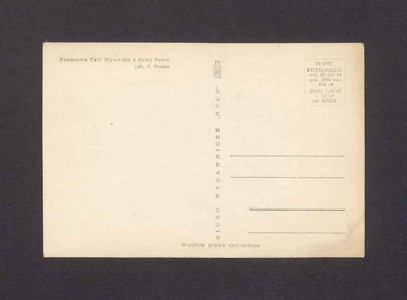 Panorama Tatr  Wysokich