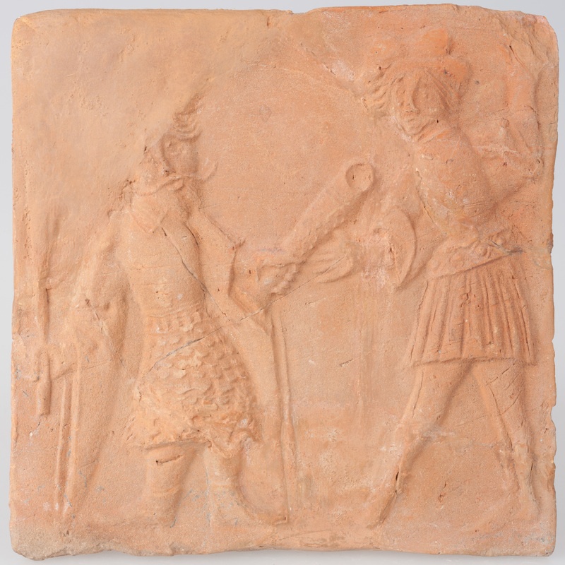 Kafel z postaciami Salomona i Heraklesa