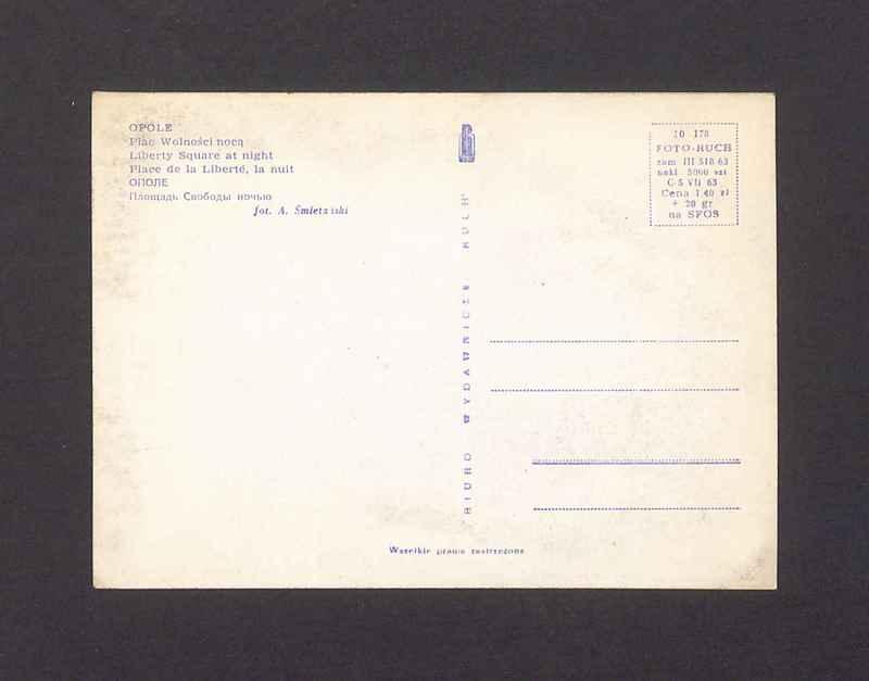 Opole. Plac Wolności nocą