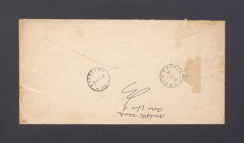 Koperta, nad. Obywatelski Komitet Odbudowy Zamku Królewskiego w Warszawie