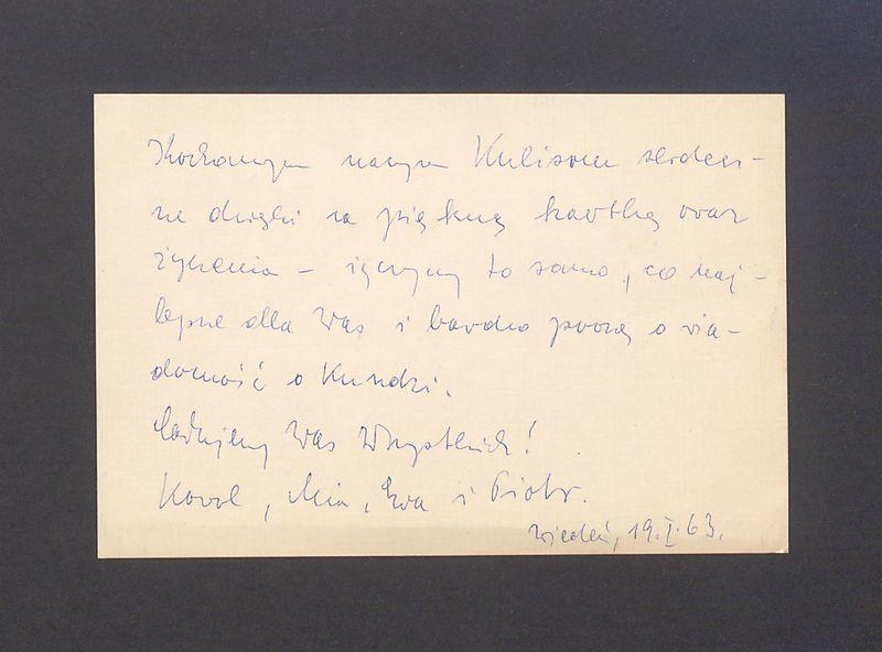 Kochanym naszym Kulisom serdeczne dzięki [...]