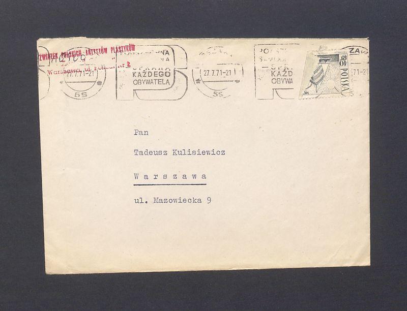 Koperta, nad. Związek Polskich Artystów Plastyków