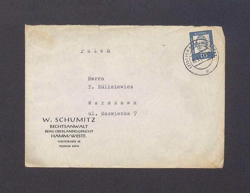 Koperta, nad. W. Schumitz