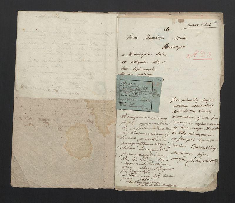 Dowody Usprawiedliwiające Rachunek Zgromadzenia Bednarzy w Mieście Stawiszynie uformowany za rok 1863, 1864 do dnia 11/23 Lipca 1865 r.