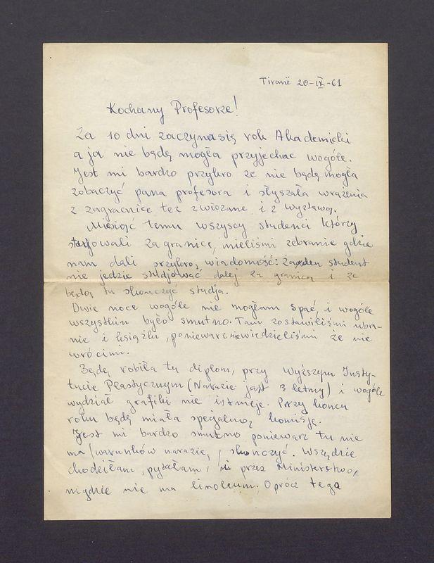 Kochany Profesorze [...]