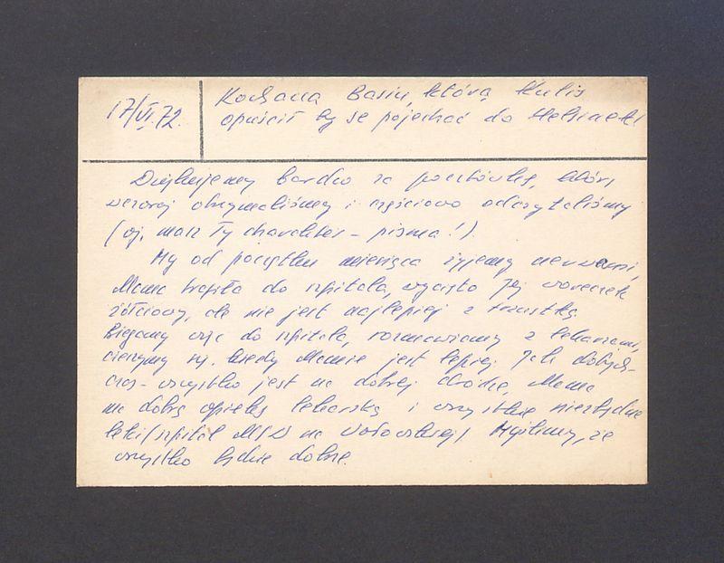 Kochana Basiu, którą Kulis opuścił, by se pojechać do Helsinek!