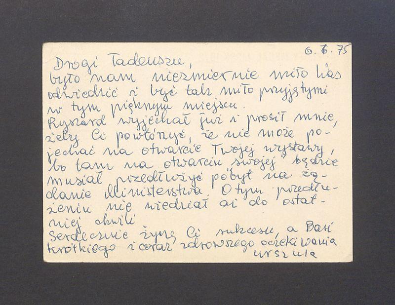 Drogi Tadeuszu, było nam niezmiernie miło Was odwiedzić [...]