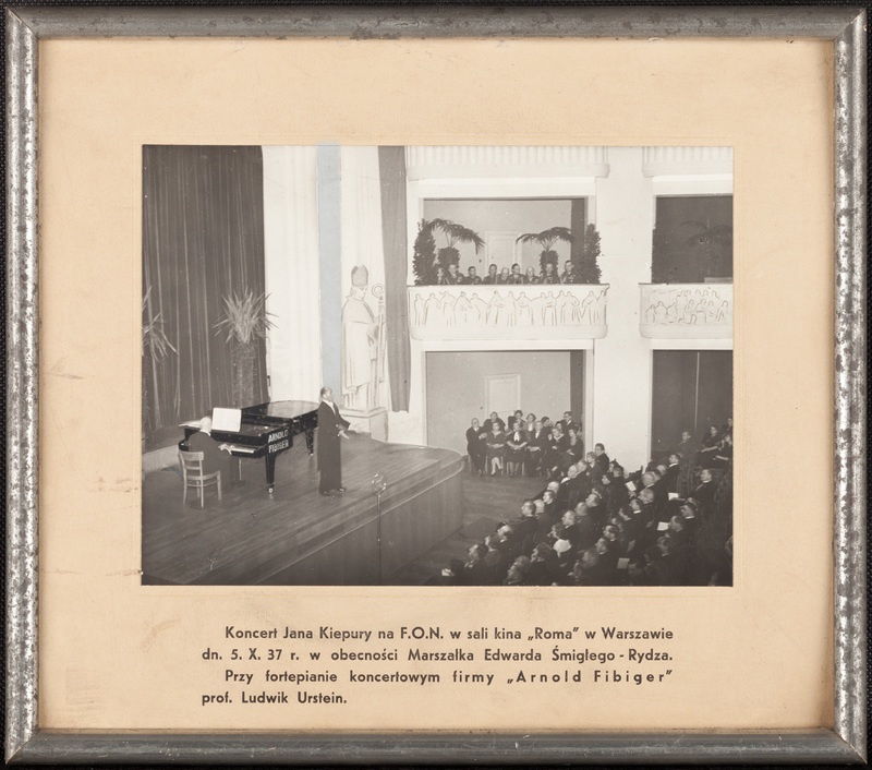 Koncert Jana Kiepury przy akompaniamencie fortepianu Arnold Fibiger