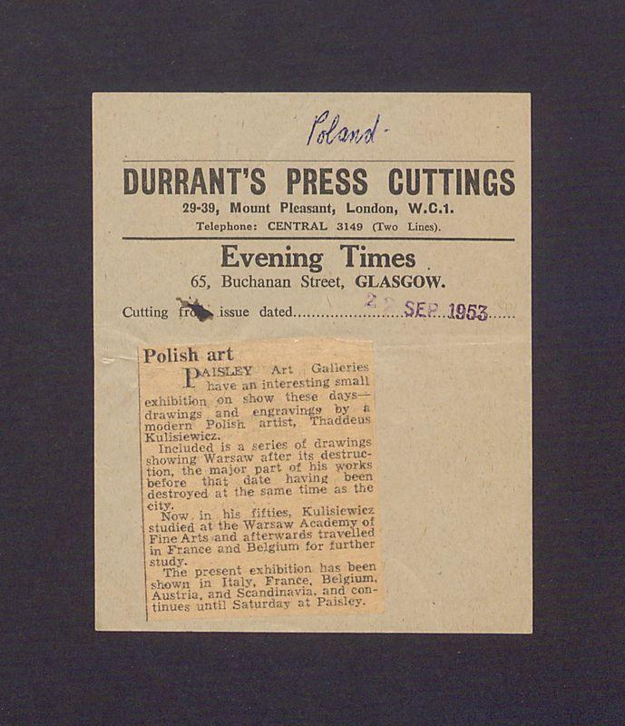 Durrant's press cuttings
