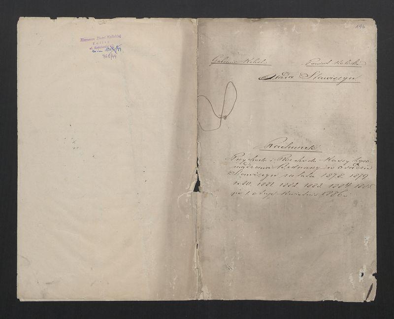 Dowody Usprawiedliwiające Rachunek Zgromadzenia Bednarzy w Mieście Stawiszynie uformowany za rok 1863, 1864 po dzień 11/23 Lipca 1865 r.